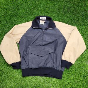 Vintage 70s MOD Anorak Windbreaker Jacket L/XL 24x25 Black